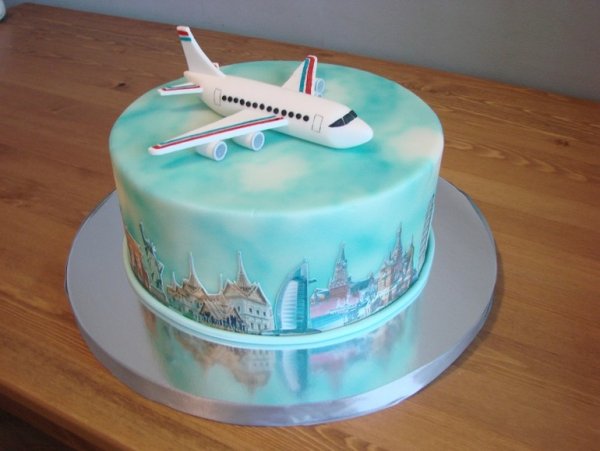 Торт для любителя самолетов