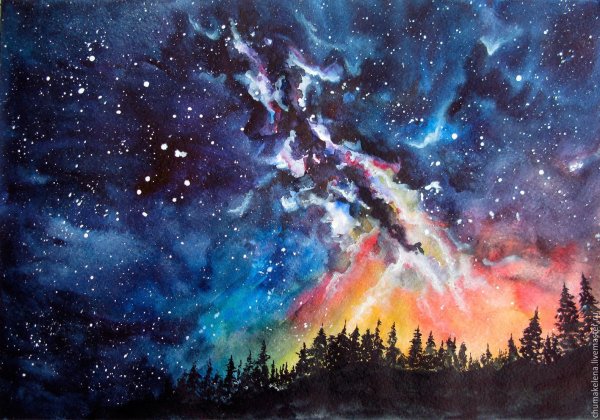 Космос акварелью