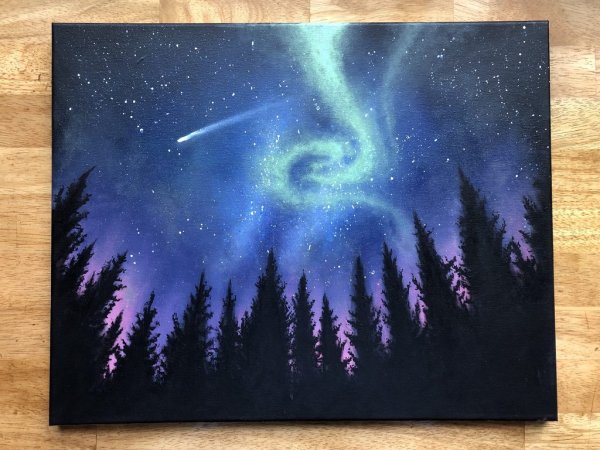 Картины космос акриловыми красками