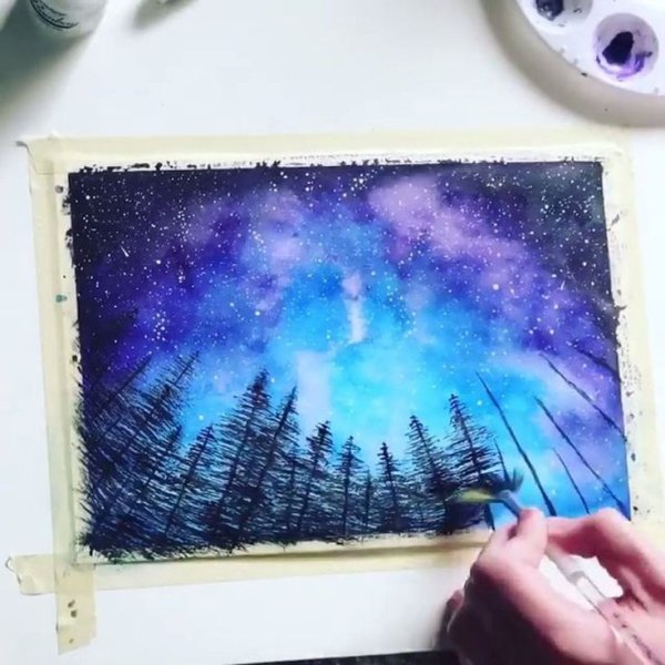 Космос красками