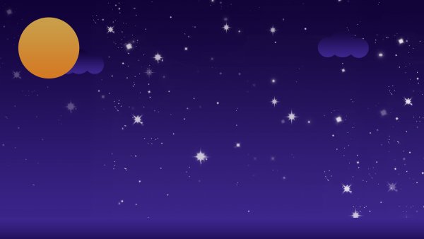 Сказочное небо со звездами