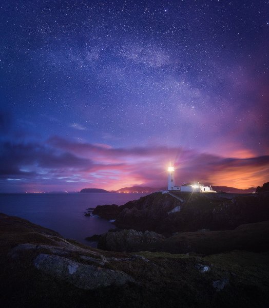 Спокойная природа ночью звезды