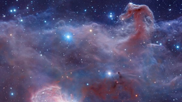Космическое небо акварелью