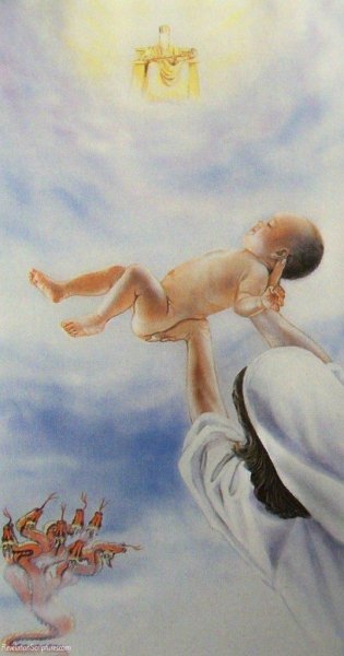 Младенец в руках Бога