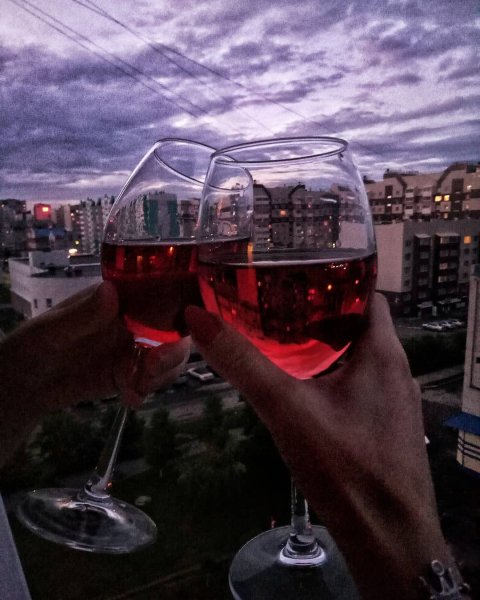 Бокал вина осень