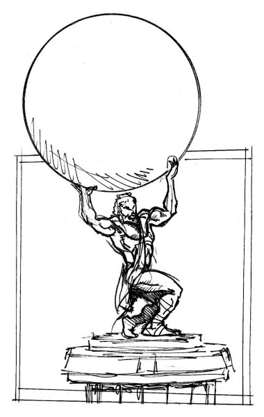 Атланты рисунок