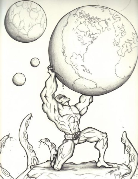 Атлант и яблоки Гесперид