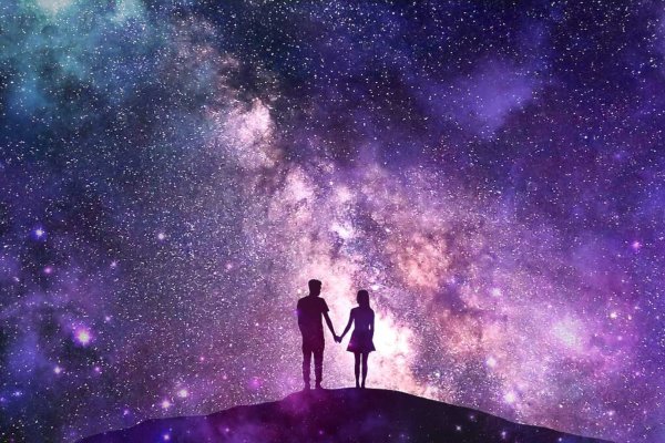 Двоё и ночное небо