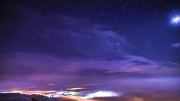 Вечернее небо со звездами