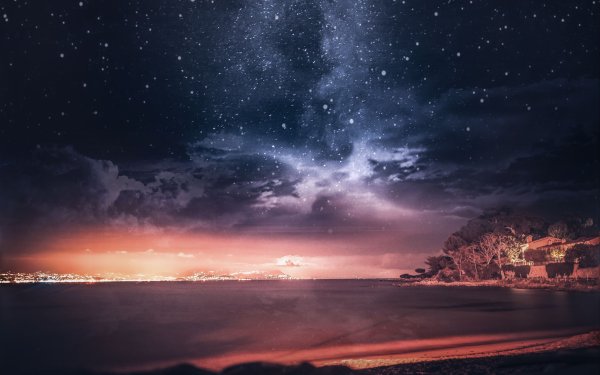 Звездное небо закат