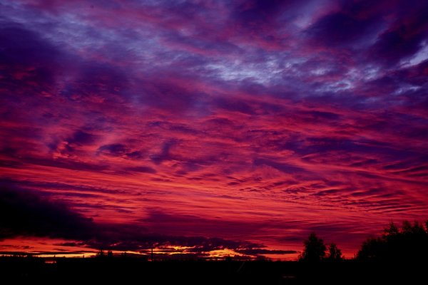 Кроваво красный закат