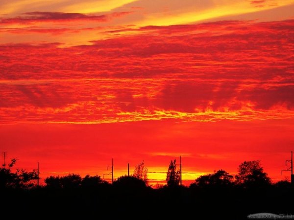 Кроваво красный закат
