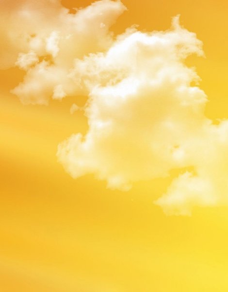 Желтое небо с облаками