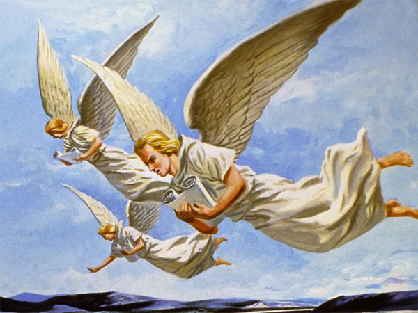 Трубящий ангел скульптура