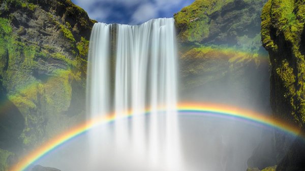 Исландия водопад Радужный