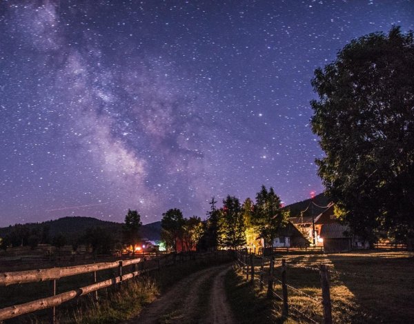Ночное небо в деревне