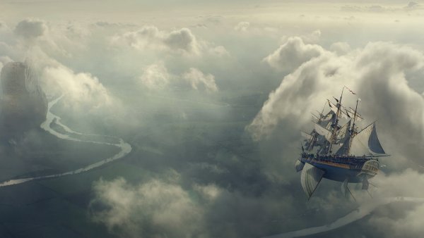 Лодка плывет по морю