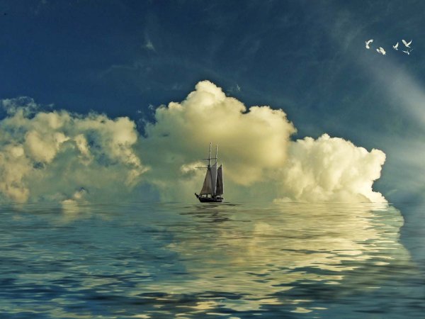 Рассвет на море