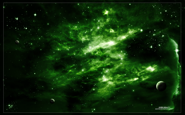 Космос в зелёном цвете