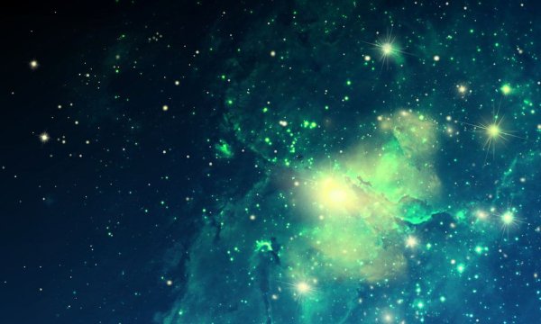 Звездное небо зеленое