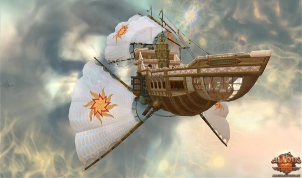 Летучий корабль стимпанк