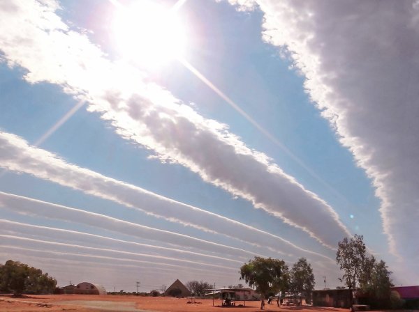 Зарница в небе