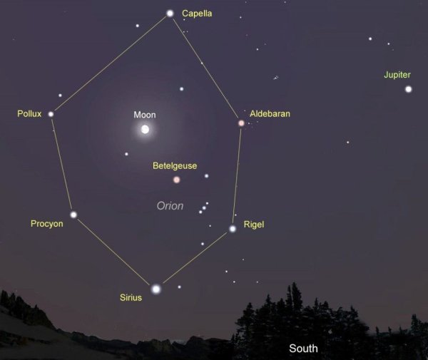 Звезда Бетельгейзе на небе