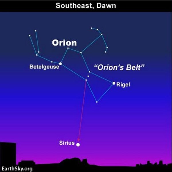 Сирииз и Созвездие Орион