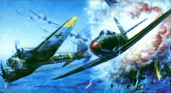 Подбитый самолет