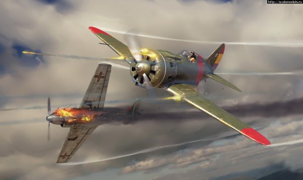 Рисунок ночной Таран Талалихина