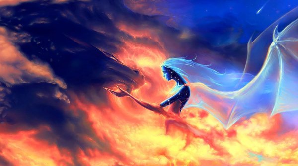 Языки пламени в небесах