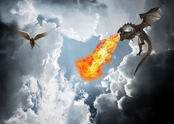 Оранжевые облака