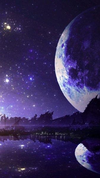 Ночное небо со звездами