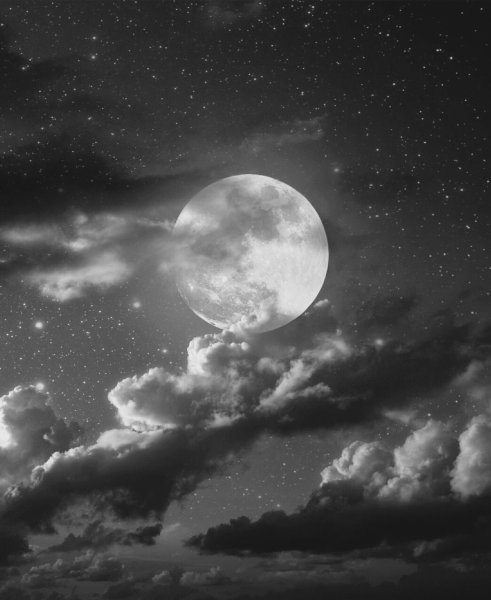 Ночное небо с луной