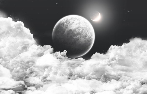 Космос черно белый