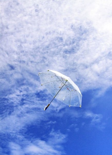 Летит на зонте