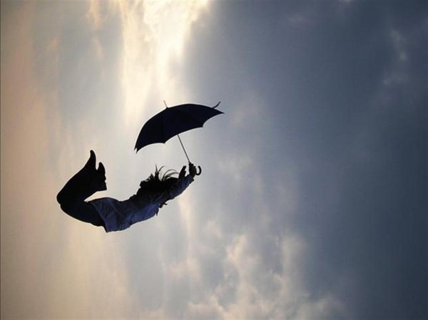 Полет на зонтике