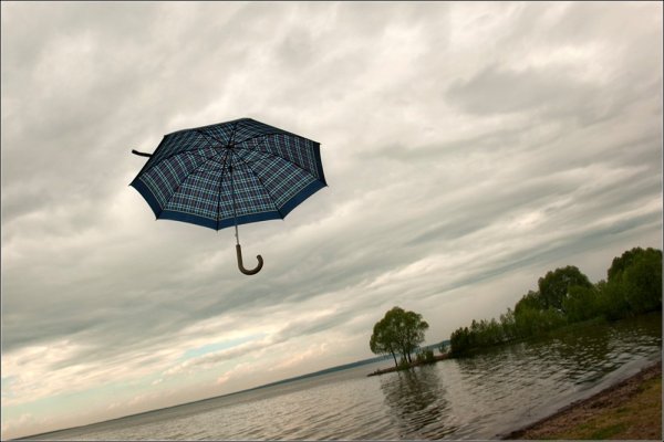 Улетающий зонт