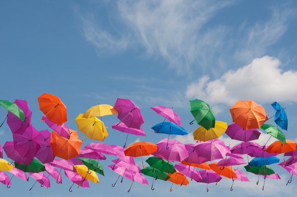 Зонтики яркие