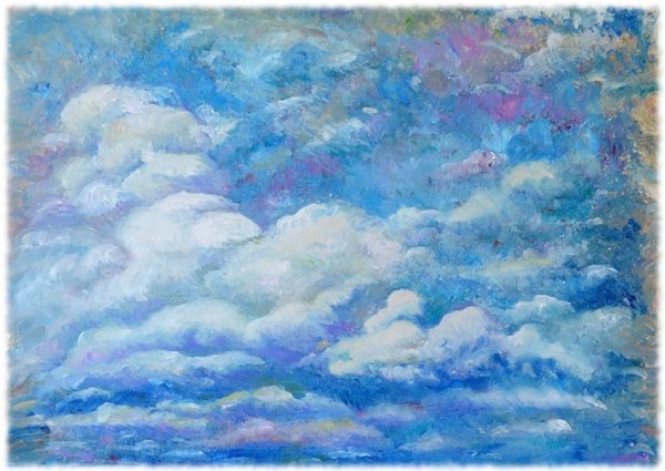 Облака гуашью