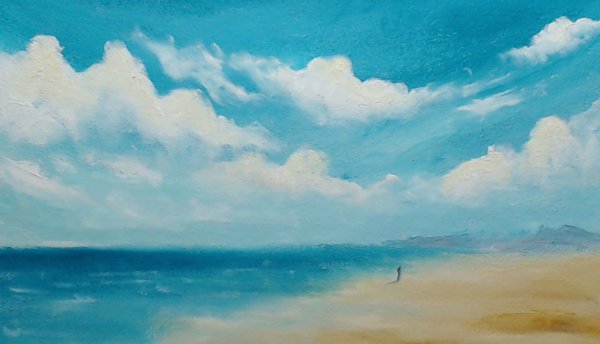 Морской пейзаж акварелью для начинающих