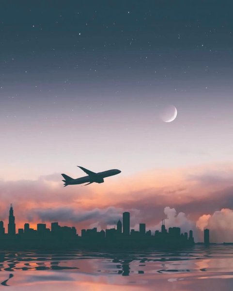 Самолет в облаках