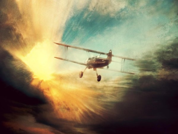 Самолет в небе