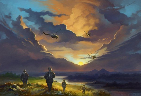 Пейзаж на военную тему