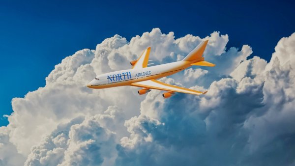 Самолет в облаках