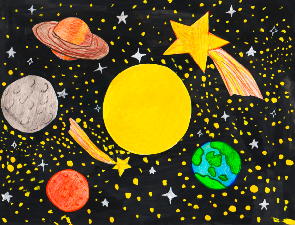 Космос красками