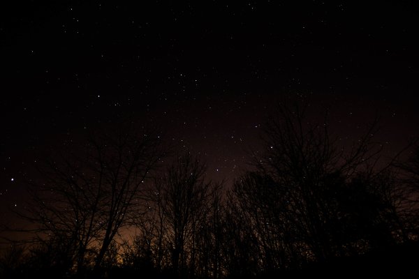 Ночное звездное небо черное