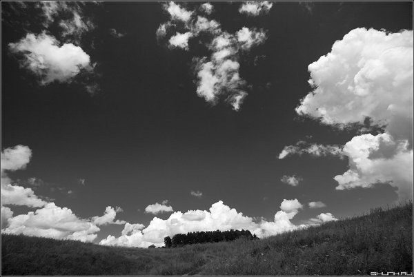 Черно белое небо