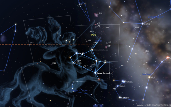 Альфа Центавра в созвездии кентавра