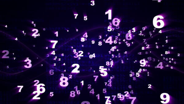 Цифры на черном фоне